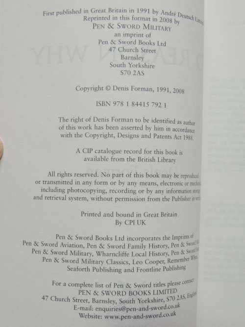 To Reason Why - Sir Denis Forman