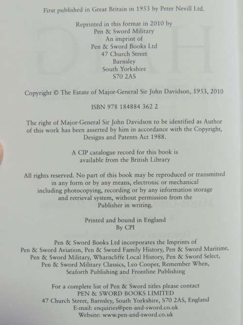 Haig Master of the Field - Major General Sir John Davidson KCMG CB DSO
