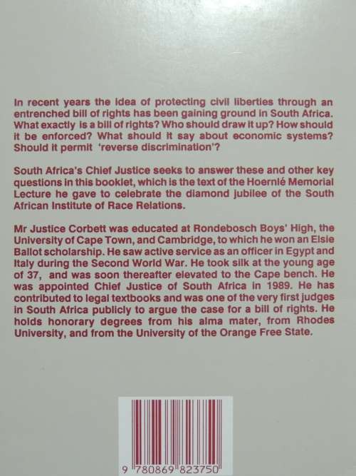Guaranteeing Fundamental Freedoms in a New South Africa - Chief Justice M.M. Corbett