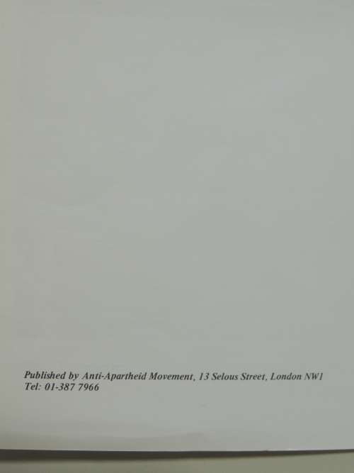 Isolate Apartheid - Report of the Anti-apartheid Movement Trade Union Conference Hheld on November 2
