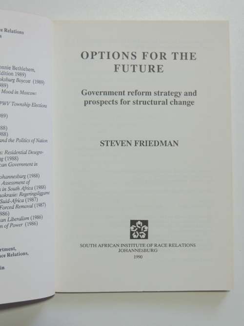 Options For The Future - Steven Friedman