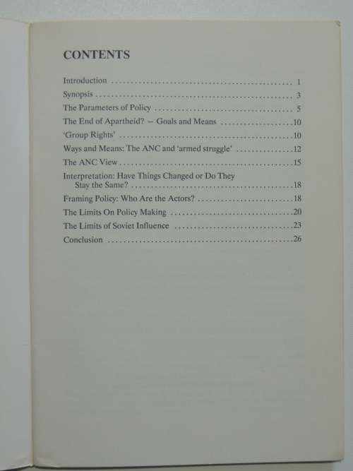 A New Mood in Moscow: Soviet Attitudes to South Africa - S. Friedman and M. Narsoo