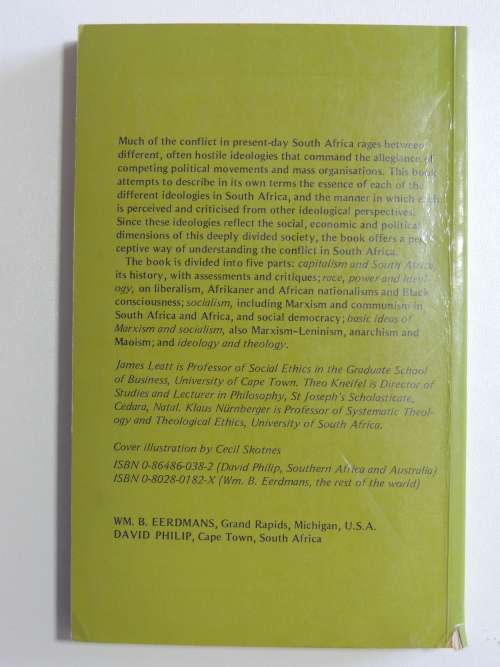 Contending Ideologies in South Africa - Ed. James Leatt, T Kneifel, K Nurnberger