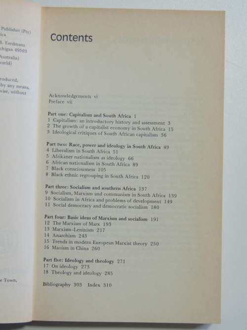 Contending Ideologies in South Africa - Ed. James Leatt, T Kneifel, K Nurnberger