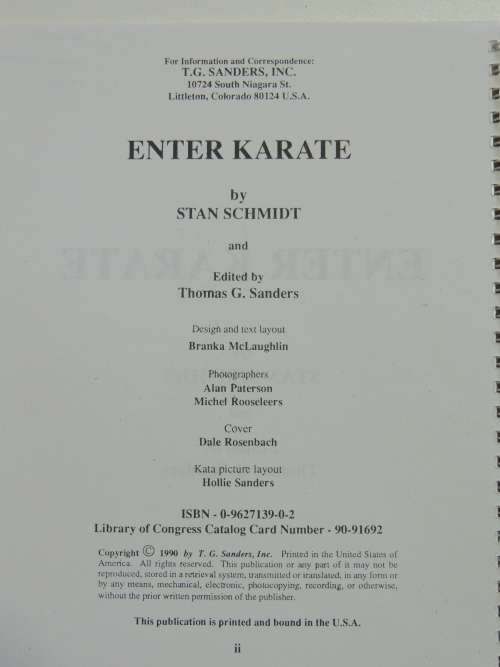 Enter Karate - Stan Schmidt
