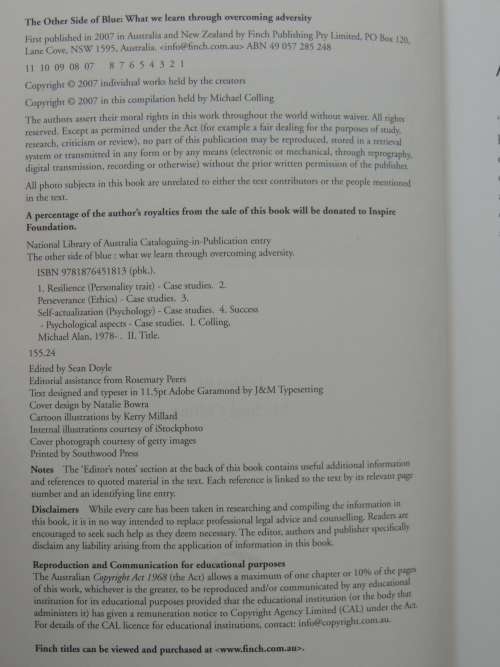 The other Side of Blue - What we Learn  through Overcoming Adversity - Ed. Michael Colling