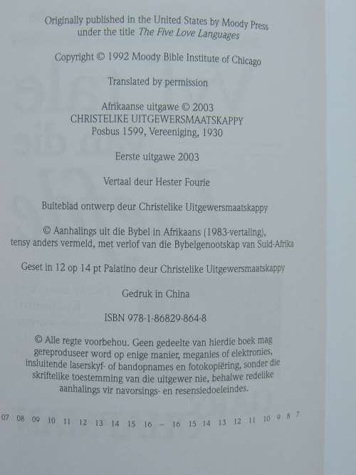Vyf Tale vand die Liefde - Gary Chapman