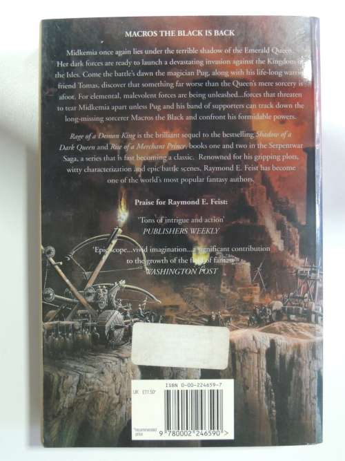 Rage of a Demon King - Serpentwar Saga Volume 3 - Raymond E Feist
