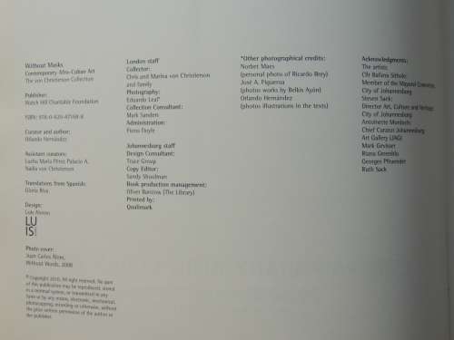 Without Masks: Contemporary Afro-Cuban Art  2010 Catalogue of the von Christierson Collection