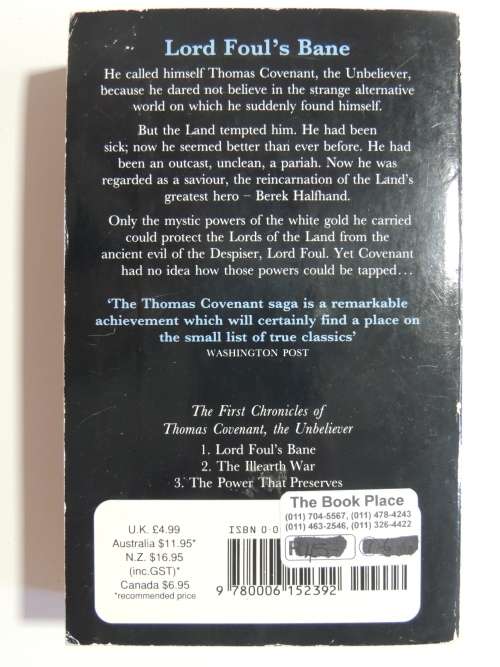 Lord Foul`s Bane - The Fisrt Chronicles of Thomas Coveneant, The Unbeliever - Stephen Donaldson