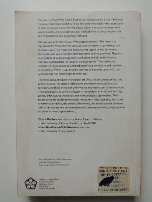 When The War Was Over - ed Claire Duchen and Irene Bandhauser-