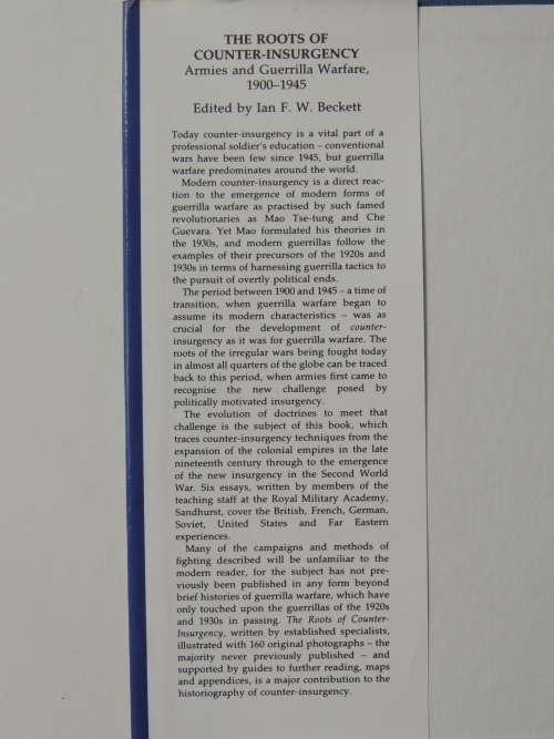 The Roots Of Counter-Insurgency  Armies And Guerilla Warfare 1900 - 1945    ed Ian F.W. Beckett