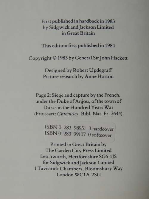 The Profession Of Arms -  General Sir John Hackett
