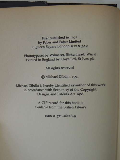 Dirty Tricks - First Edition 1991 - Michael Dibdin