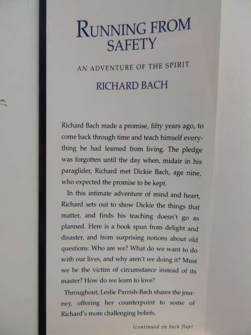 Running From Safety  An Adventure Of The Spirit - Richard Bach   FIRST EDITION
