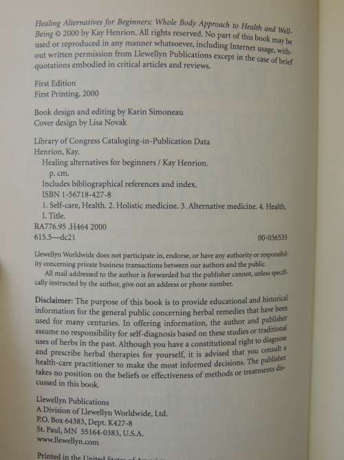 Healing Alternatives for Beginners, Whole Body Approach to Health and Well-Being - Kay Henrion