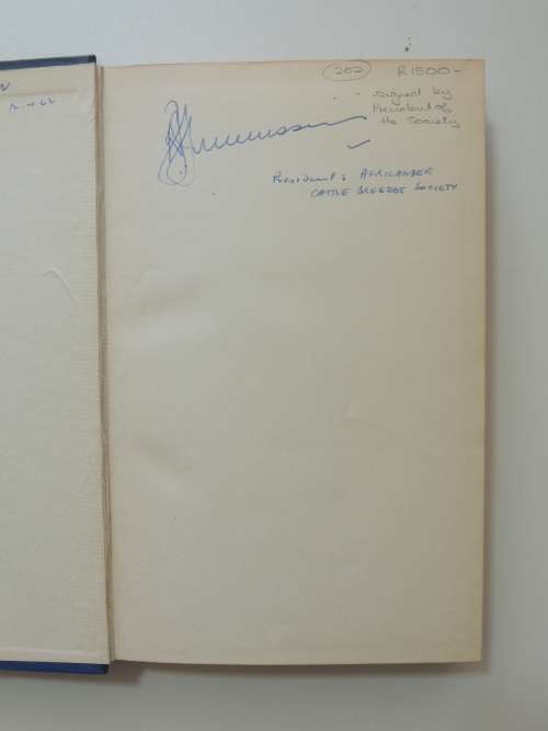 Die Afrikanerbees en sy Telersgenootskap/ Africander Cattle and its Breeders` Society - Signed HB O