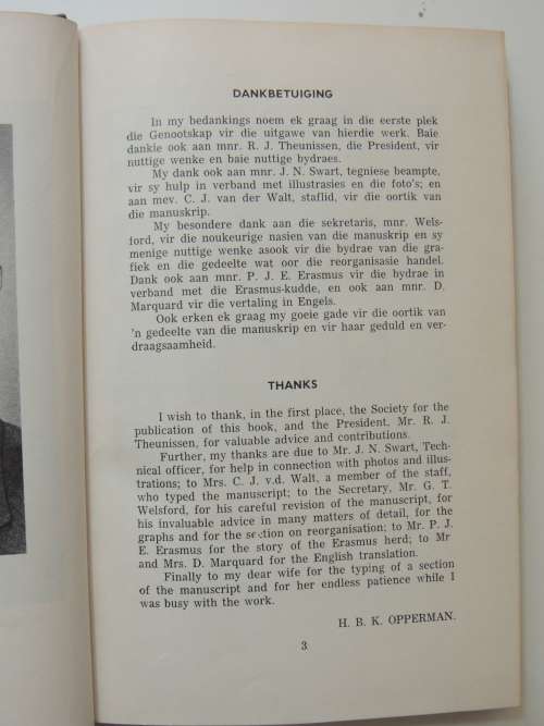 Die Afrikanerbees en sy Telersgenootskap/ Africander Cattle and its Breeders` Society - Signed HB O