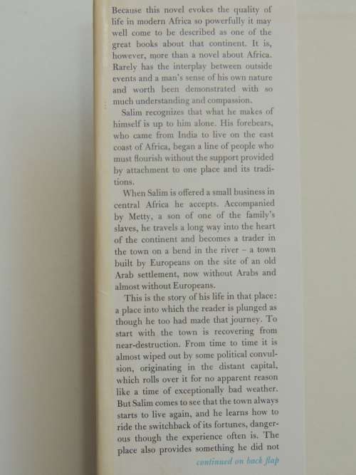A Bend in the River - V.S. Naipaul  - 1979 First Ed.