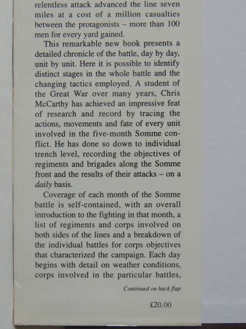 The Somme,The Day-by-Day Account - Chris McCarthy
