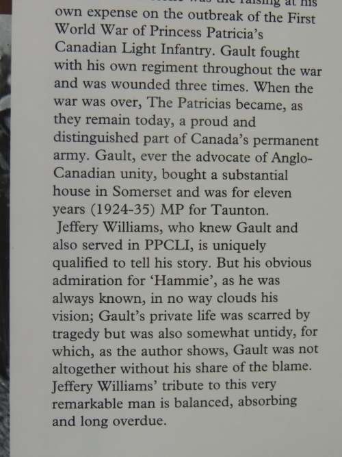 First In The Field  Gault Of The Patricias - Jeffery Williams