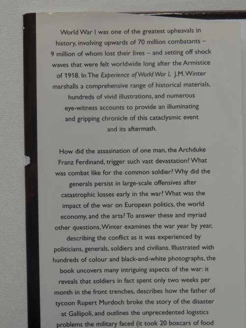 The Experience Of World War 1 - J.M. Winter