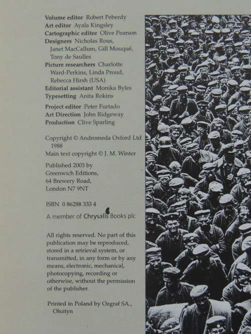 The Experience Of World War 1 - J.M. Winter