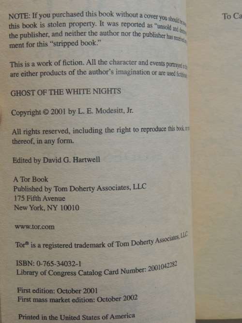 Ghost of the White Nights - L E Modesitt, Jr.