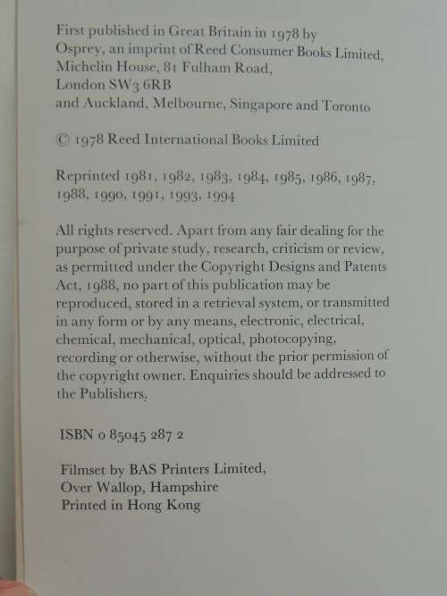 Osprey Men-At-Arms Series: The British Army 1914 - 18D S V Fosten & R J Marrion   ONE PLATE MISSING