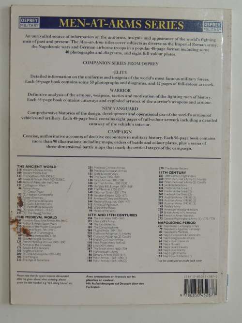 Osprey Men-At-Arms Series:  The British Army 1914 - 18 - D S V Fosten and R J Marrion