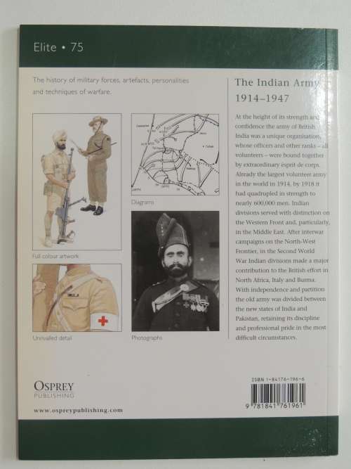 Osprey Elite Series: The Indian Army 1914-1947 - Ian Sumner