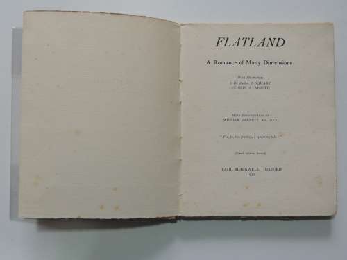 Flatland - A Romance of Many Dimensions (1932) A Square - Edwin A Abbott