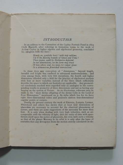 Flatland - A Romance of Many Dimensions (1932) A Square - Edwin A Abbott