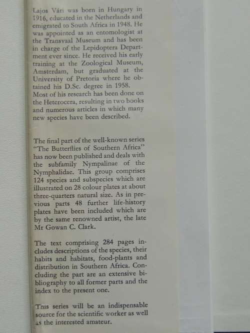 The Butterflies of Southern Africa, Part IV - G Van Son