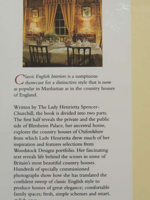 Classic English Interiors - Henrietta Spencer-Churchill