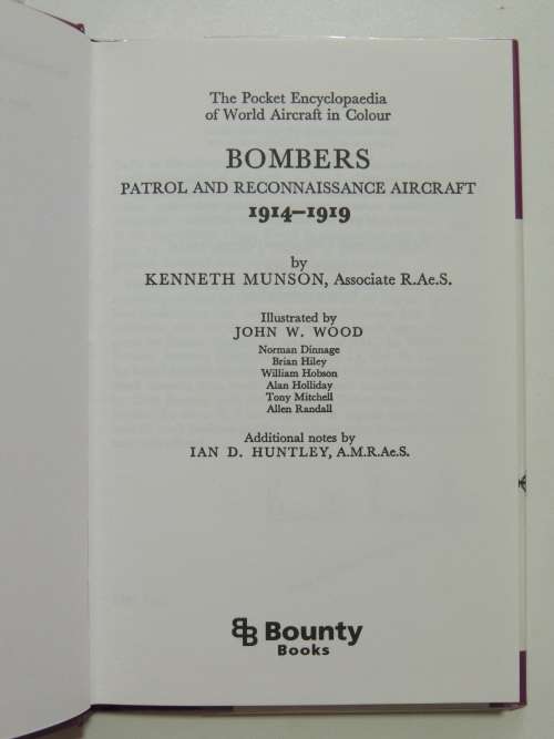 Bombers 1914-19 Patrol and Reconnaissance Aircraft - Kenneth Munson
