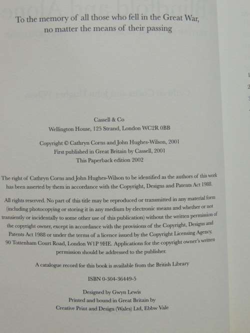Blindfold and Alone - British Military Executions in the Great War - Cathryn Corns, J Hughes-Wilson