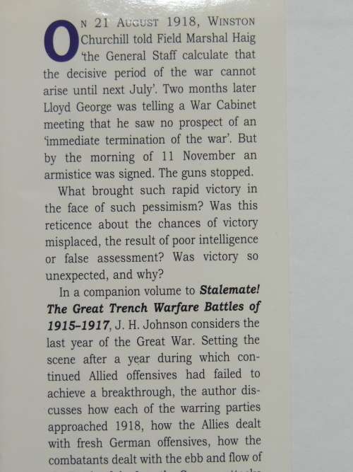 1918 The Unexpected Victory - J.H. Johnson