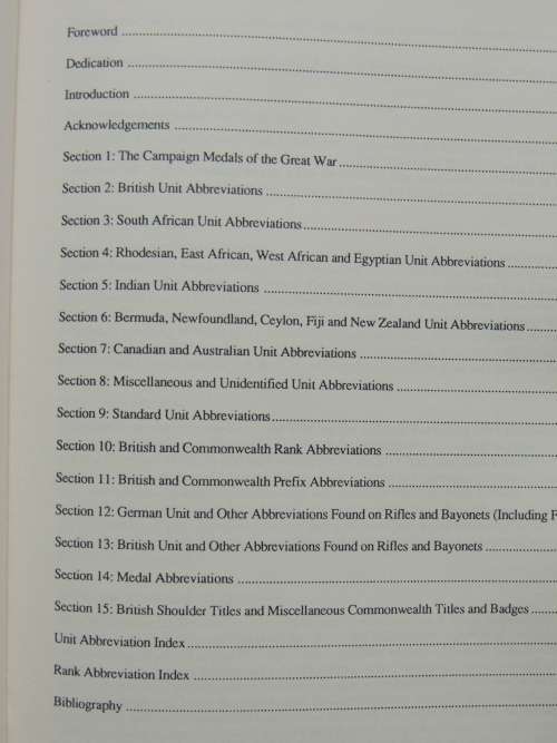 A Dictionary Of Great War Abbreviations - Howard Williamson