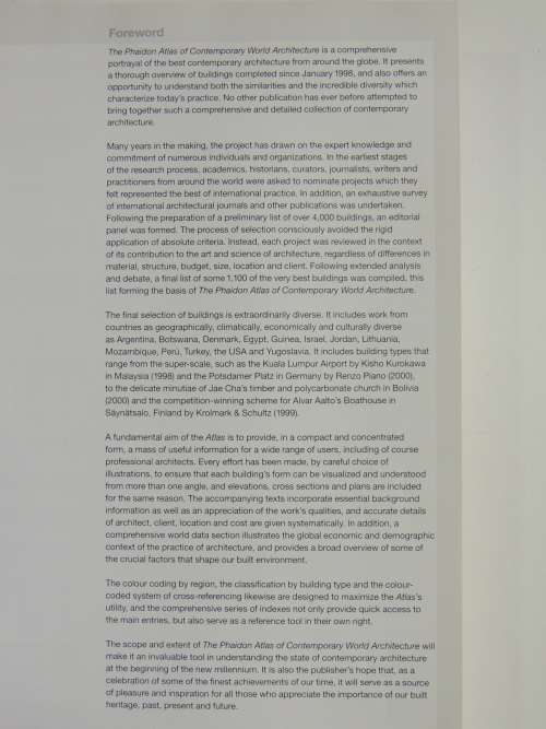The Phaidon Atlas of Contemporary World Architecture - Miquel Adria, Ben Campkin, Celine Condorelli