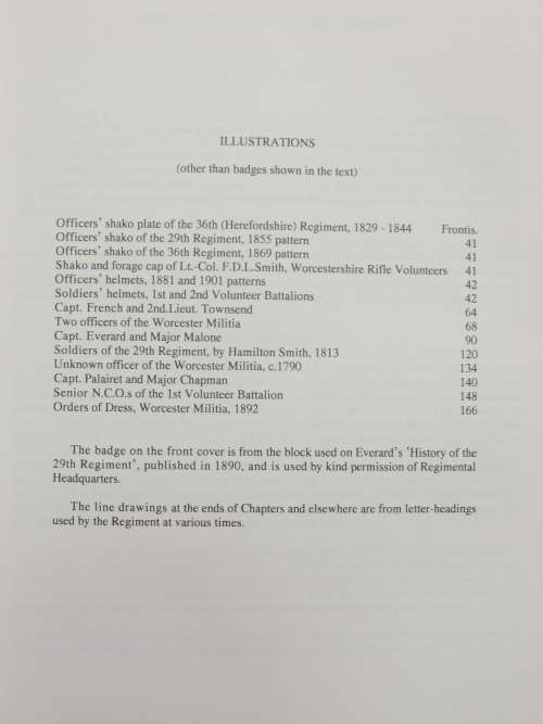 Badges Of The Worcestershire Regiment - R.W. Bennet