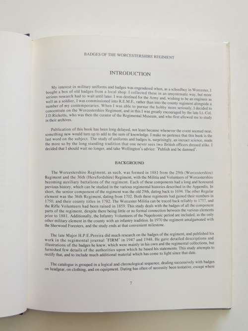 Badges Of The Worcestershire Regiment - R.W. Bennet