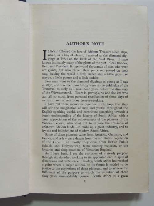 African Treasures - Sixty years Among Diamonds and Gold - William P Taylor 1932 First Edition