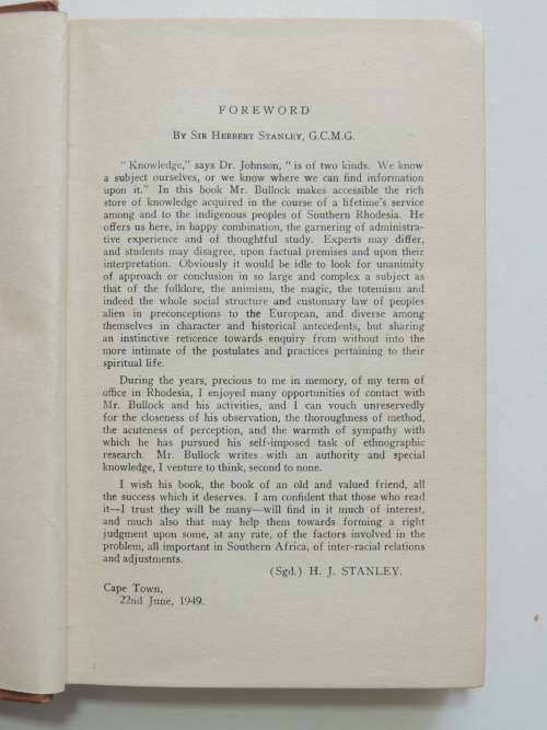 The Mashona and the Matabele - Charles Bullock 1950