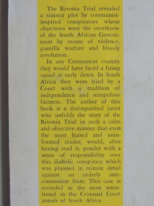Rivonia - Operation Myibuye - A Review of the Rivonia Trial  - HHW dE Villiers 1964