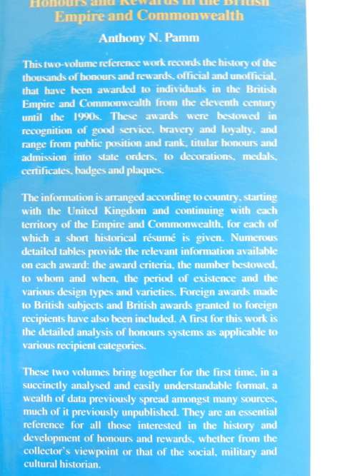 Honours And Rewards In The British Empire And Commonwealth  - Anthony N. Pamm