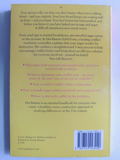 Hot Buttons -How to resolve Conflict and Cool Everyone Down - Sybil Evans, SS Cohen
