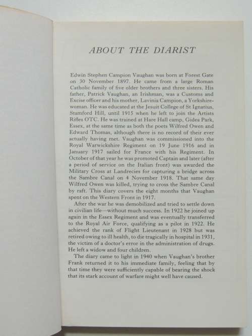 Some Desperate Glory - The Diary of a Young  Officer 1917 - Edwin Campion Vaughan