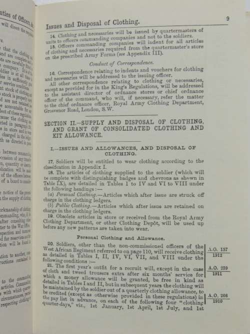Clothing Regulations 1914 - Ray Westlake - Military Books