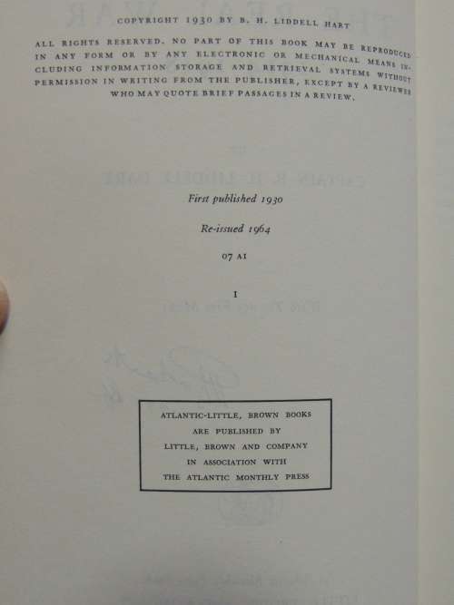 The Real War 1914-1918 - CPT BH Liddel Hart